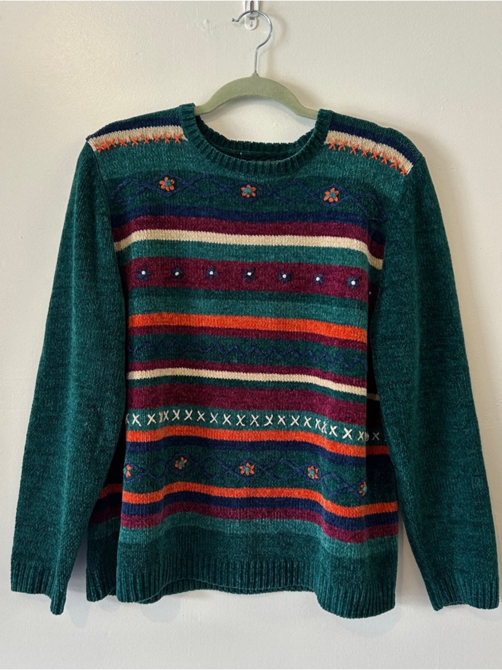 Vintage Embroidered Crewneck Sweater
